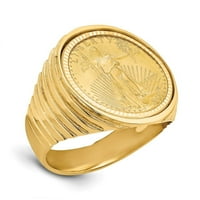 14k жълто злато 1 10ae d c монетен пръстен w монета