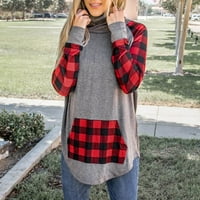 Топли Плътен цвят шалове за жени мода трикотажни Кашмир зима топъл шал мода жени Шал яка Каре снаждане Дълги ръкави Пуловер блузи върхове