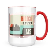 Neonblond USA Rivers Biloxi River - Подарък за халба на Мисисипи за любители на чай за кафе