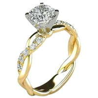 До 65% отстъпка от AMLBB булчински циркон диамант елегантен годеж сватбена лента Жени момиче парти бижута подарък
