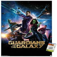 Marvel Cinematic Universe - Guardians of the Galaxy - Плакат на един лист стена с бутални щифтове, 22.375 34