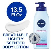Дишащ подхранващ лосион за тяло тропически бриз, лосион за тяло за суха кожа, 13. fl oz бутилка помпа