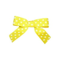 Paper Grosgrain Twist Tie Bows, лимон, в, 100 опаковки