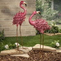 Герсон асортиран висок розов метален фламинго фигурки