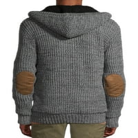 Американски бод Мъжки Дълъг ръкав С качулка плетен пуловер, размери с-ххл