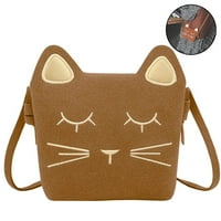 Детска чанта за котка за малки момичета малки деца портфейл кръстосана чанта