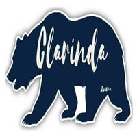 Clarinda Iowa Souvenir Vinyl Decal Sticker Bear Design