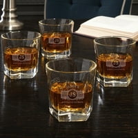 Гравирани Чаши за уиски Колчестър, комплект от 4 бр.