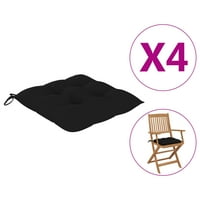 Възглавнички за стол Черно 15.7 x15.7 x2.8 стол за тъкани и дивани възглавници domqga