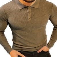 Sanviglor мъжки тениски бутон надолу по поло риза ревера върхове за небрежно пуловер голф блуза бяла xl
