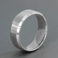 Anvazise пънк пръстен готино е удобно да носите прост креативен титаниев стоманен лентен пръстен за коктейл бар клуб сребро 9