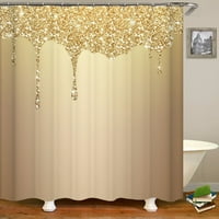 Golden Dream Glisten Printed душ завеса с кука водоустойчива завеса за баня полиестер завеса 3d душ завеси40*
