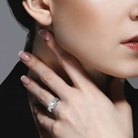 Пръстени за момичета сплав Инкрустиран кристал женски пръстен Популярен изискан пръстен прости модни бижута