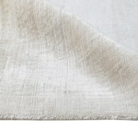 Handloom бежов копринен килим 2 '3' модерен скандинавски твърд малък килим