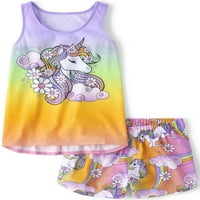 Детско място Момичета резервоар и шорти 2-парче пижама комплект, размери 4-16