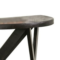 Модерна конзолна маса на Бенджара Еко, ъглови кръстосани крака, селски черно