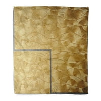 Фланелен хвърляне на одеяло Резюме 3d рендера решетка Златно черно геометрична геометрия Златен мек за диван и диван в леглото