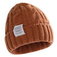 Дебела плетена зимна шапка шапка с висока еластичност и задържане на топлина шапки за открито ежедневно носене на доставки Роза червено обикновено