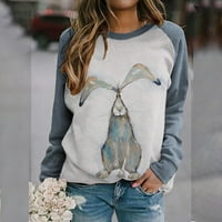Жени дама модно животни отпечатани с дълъг ръкав ризи блуза туники върхове облечени ежедневни есенни горни ризи пуловер пуловер