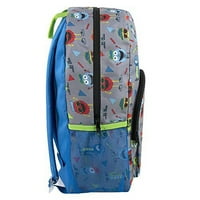 Trail Maker Boys Backpack and Pencil Case Set за детска градина, начално училище, детска раница със странични джобове - одухотворени фенове на спорта