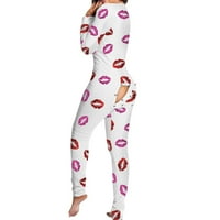 luethbiez дамски бутон надолу предни функционални бутони Възрастни възрастни пижами един комплект за спално облекло за сън