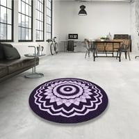 Ahgly Company Indoor Square Marketed Deep Purple Area Rugs, 8 'квадрат