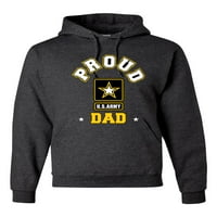 Wild Bobby горд американска армия татко Americana American Pride Unise Graphic Hoodie Sweatshirt, Heather Black, XX-Clarge