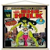 Marvel Comics - She -Hulk - Savage She -Hulk # Wall Poster с дървена магнитна рамка, 22.375 34