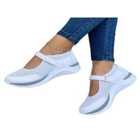Ferndule жени Неплъзгащи се глезени Клинови обувки за кърмене модна платформа апартаменти бягащи обувки за ходене бяло 7.5
