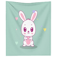 Великденски декорации зайче за зайче за целия сезон плюшени леки хвърляния одеяло великденски декор одеяло за деца и възрастни