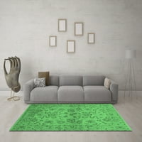 Ahgly Company Indoor Rectangle Oriental Emerald Green Industrial Area Rugs, 8 '10'