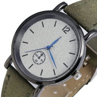 Kunyu Simple Fau Leather Strip Men Жени кръгли калъф кварц Аналогов подарък за часовник за китка