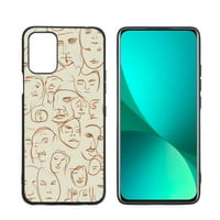 Съвместим с калъфа за телефон LG K, Faces Case Silicone Защитен за тийнейджър момиче момче за LG K52