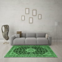 Ahgly Company Indoor Medallion Medallion Emerald Green Traditional Area Rugs, 8 '12'