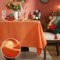 Niuer маса кърпи покрива покривка за домашен декор от солиден цвят покривка за миене на правоъгълник памучно бельо луксозно масло-устойчиво оранжево 135*