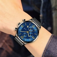 Mortilo Men's Watch Sport Мъжки калъф от неръждаема стомана Стоманена лента Кварц Аналогов часовник F Bewelry & Watches Gift