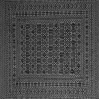 Ahgly Company Indoor Square Southwestern Grey Country Area Rugs, 5 'квадрат