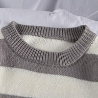 мъжки ежедневни Райета Рип ръкав пуловер дълъг ръкав кръг врата пуловер блуза палта за момчета мъжки Зимни палта с качулка