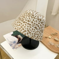 Кокопетавската шапка на леопардовия печат, есенна и зимната корейска версия на съвпадащата шапка, голямо кръгло лице с малка кофа шапка