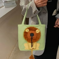 Cocopeaunts Lion Pattern дишаща чанта с предпазни ципове платно изходяща чанта с голям капацитет удобна мека мода за любителите на домашни любимци