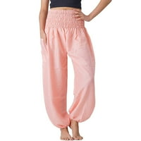 Панталони за жени ежедневни летни удобни бохо свободни йога хипи пижама салон бохо пижама панталони гамаши