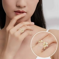 HGW Gold клас диамантени сватбени пръстени за жени тревожни пръстени въртящ