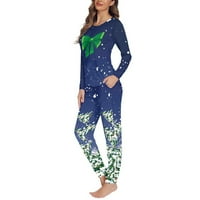 Коледно дърво и лък жени спално облекло пижама комплект закрито шезлонги, дишащ комфорт pj комплект за жени, пижама комплекти за жени меки пижами панталони