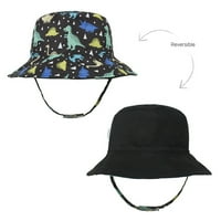 Baby Hat S Cartoon Wide Brim Upf 50+ защита за регулируема слънчева шапка черна