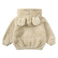 Hunpta Toddler Kids Girls Boys Full Zip Up Hooded Jace Coat Bear Ухо с дълъг ръкав дебел връх