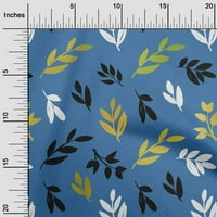 OneOone Cotton Poplin Средно синя тъкан Флорална шивашка тъкан от двора отпечатани DIY дрехи Широви консумативи Широви консумативи