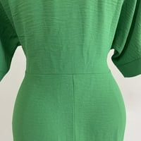 Ведолей Летни рокли за жени Дамски Реколта разрошени флорални разкроена линия люлка Ежедневни рокли за парти, зелен м