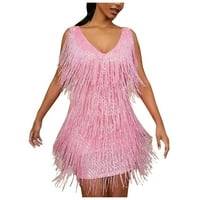 Бикоасу Дамски рокли за дома пискюли в Некшорт Слим Боди Без ръкави Мини Рокля пурпурен ШЛ