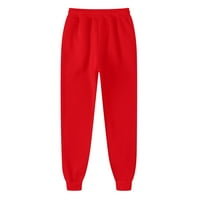 xinqinghao торбисти суитчъни за жени дамски спортни панталони средна талия цветни щампи дълги панталони ежедневни работни панталони дамски салон панталони червени xxl