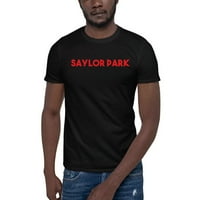Червена тениска с къс ръкав на Saylor Park с неопределени подаръци
